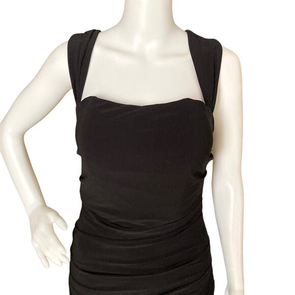 Laundry by Shelli Segal Square Neck Jersey Bodycon Dress Size 6 Retro Pinup - Picture 3 of 10